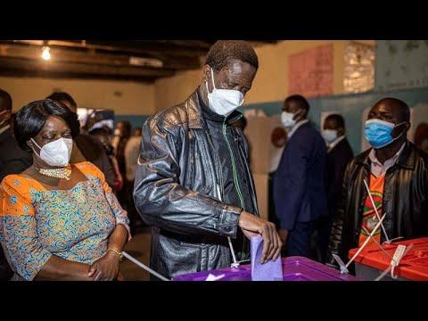 Polls open in Zambia elections, President Edgar Lungu casts vote